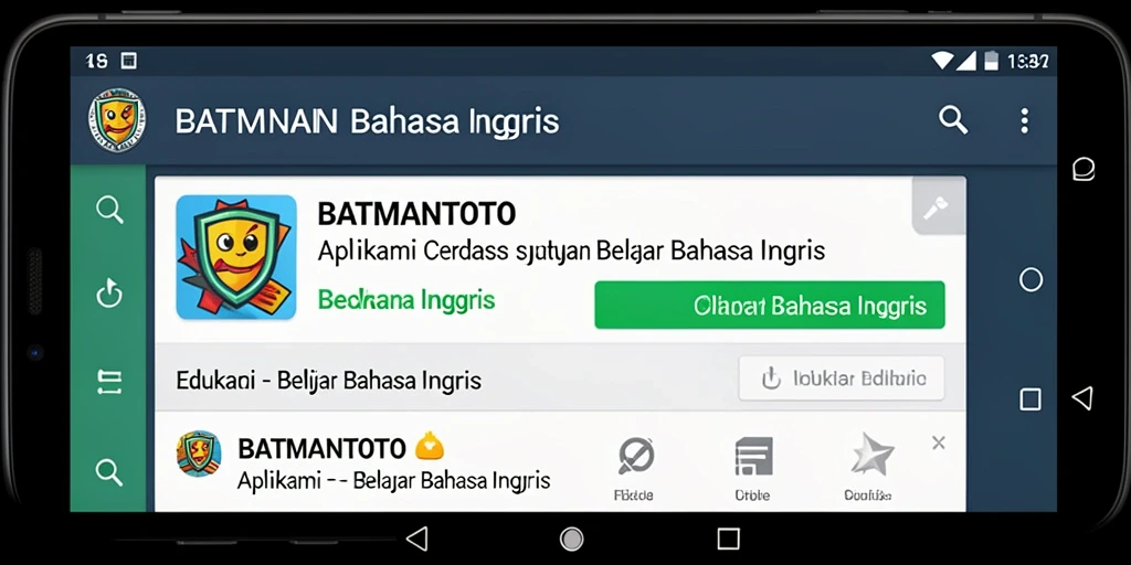 Antarmuka aplikasi BATMANTOTO untuk pembelajaran Bahasa Inggris yang menyenangkan.