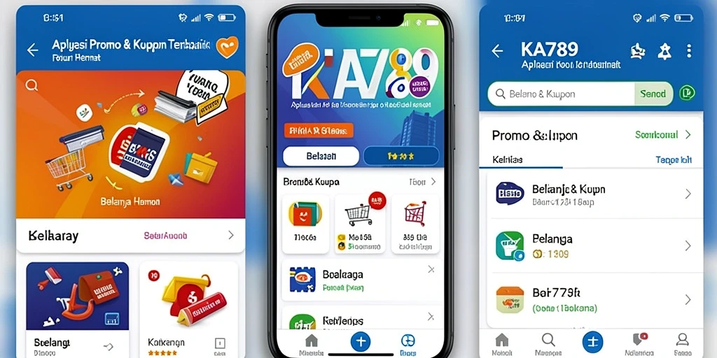 Antarmuka aplikasi KA789 yang menampilkan kupon dan promo.