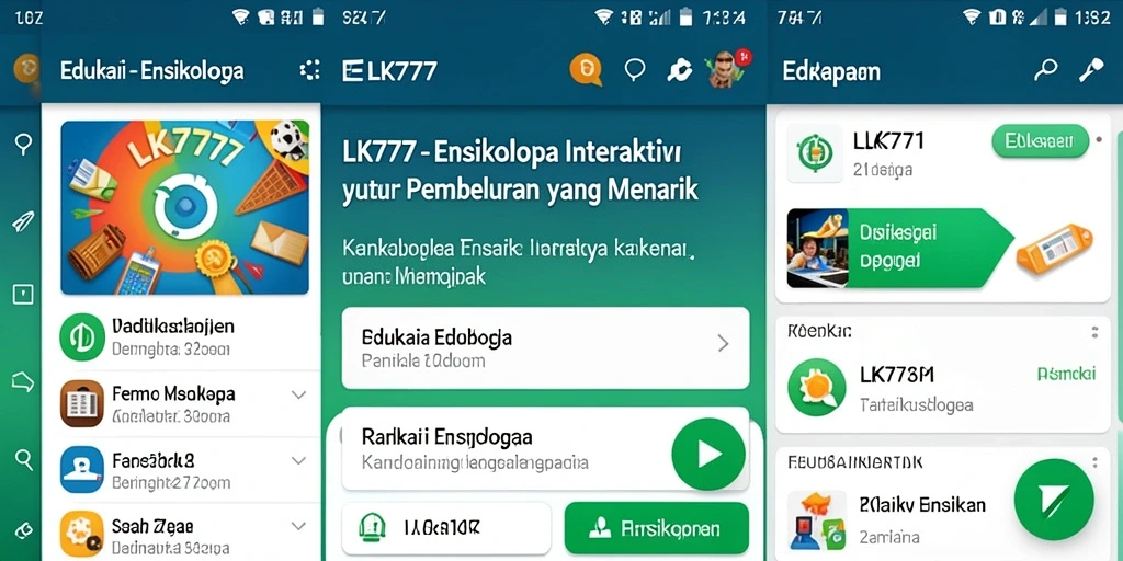 Antarmuka LK777 yang informatif dan menarik untuk pengguna.