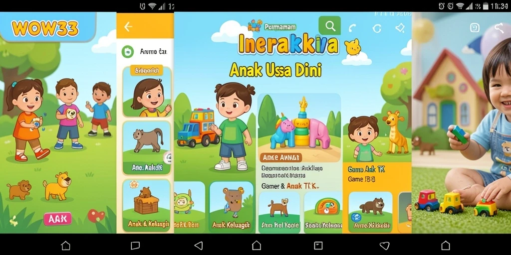 Antarmuka berwarna-warni dan menarik untuk anak-anak.