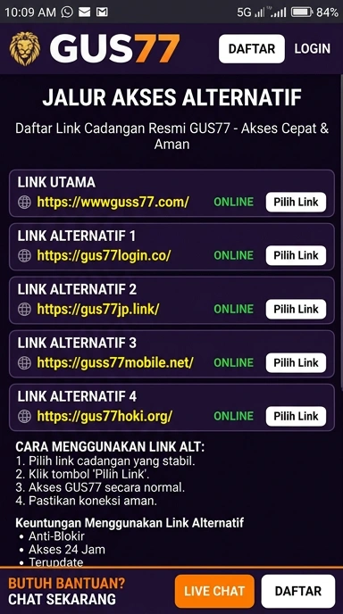 Link Alternatif Gus77 untuk Akses Mudah